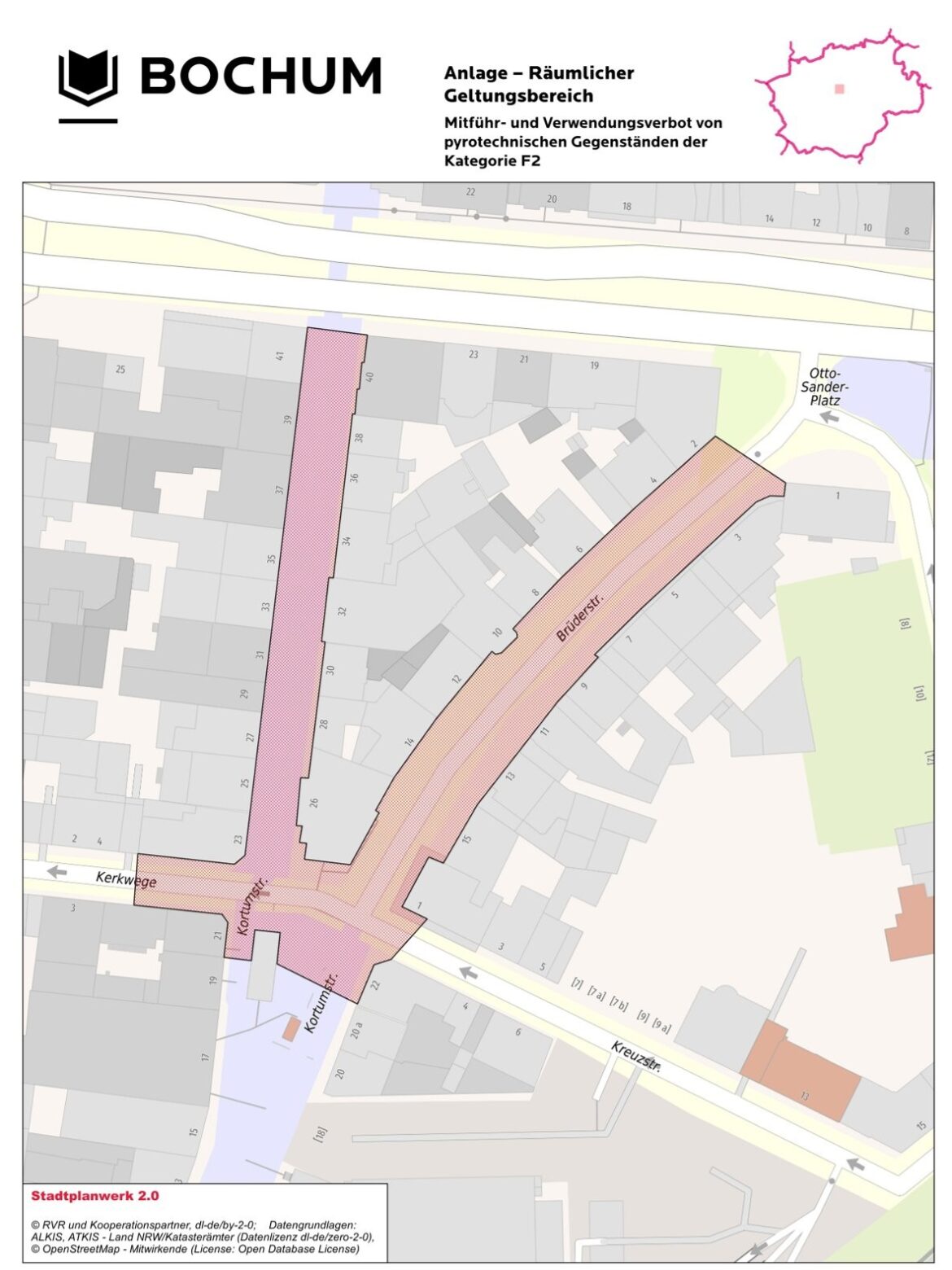Stadt Bochum: Verbotszone für Silvesterfeuerwerk