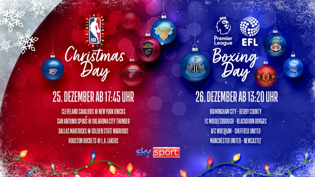 Highlights rund um die Feiertage bei Sky Sport