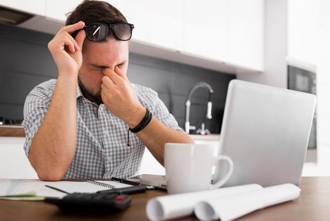 Bildschirm-Burnout für die Augen