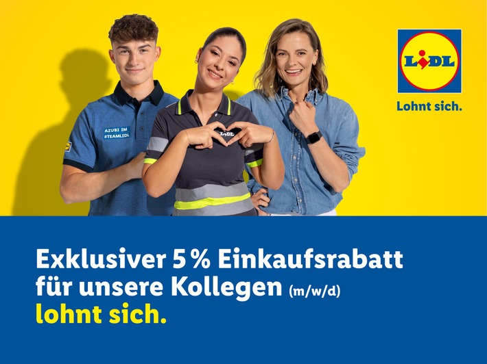 Lidl führt deutschlandweit Mitarbeiterrabatt ein Lidl lohnt sich – für Mitarbeiter jetzt noch mehr