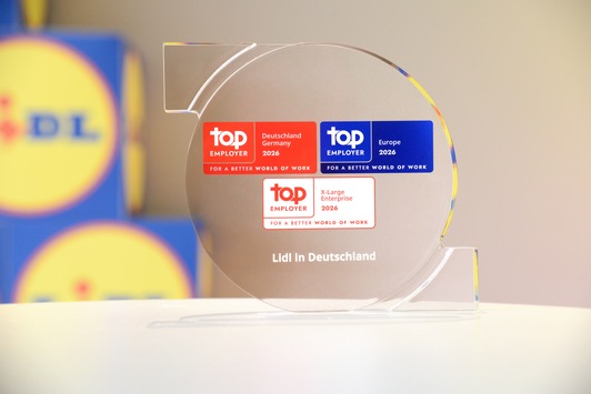 Lidl in Deutschland erneut als „Top Employer 2026“ ausgezeichnet: Karriere, die sich lohnt