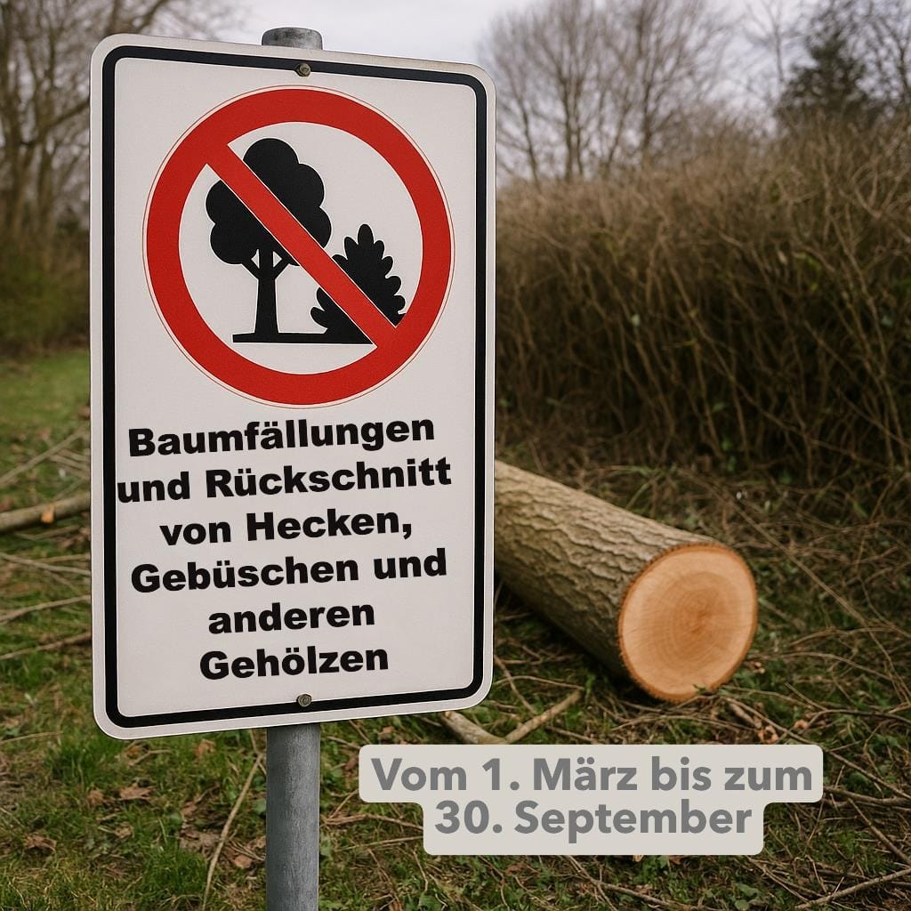 Gelsenkirchen: Verbot von Baumfällungen und Rückschnitt von Hecken, Gebüschen und andere Gehölzen