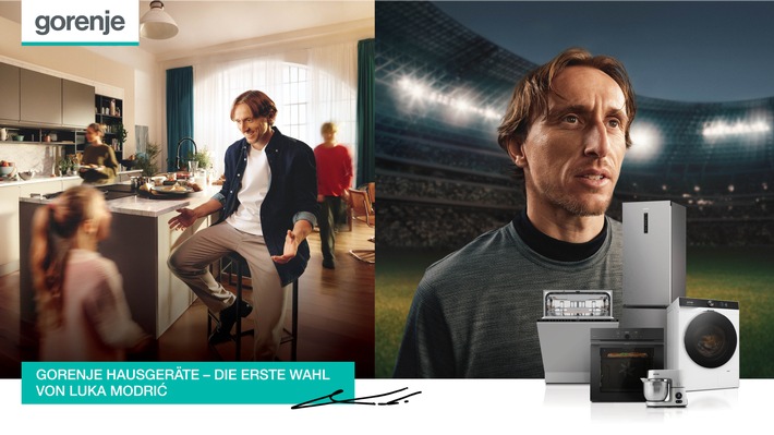 Gorenje gewinnt Fußballstar Luka Modric als Markenbotschafter