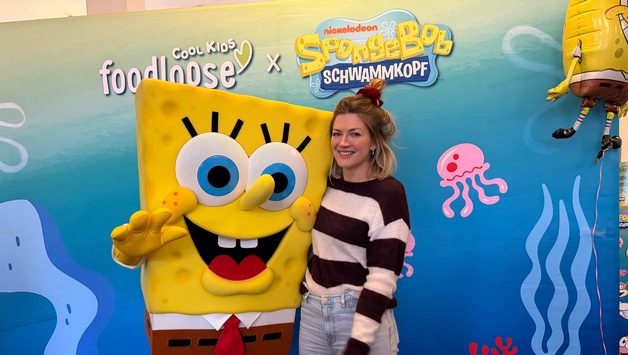 Produktpremiere mit Prominenz Nina Bott bei Launch Event der SpongeBob-Snacks von foodloose