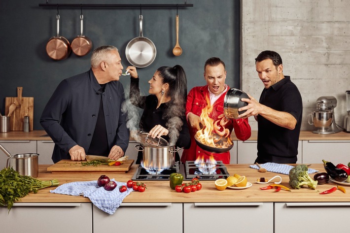 Löffel schlemmen und gewinnen! Steffen Henssler, Elif Oskan, Tim Raue und Alexander Herrmann treten zur 15. Staffel „The Taste“ an