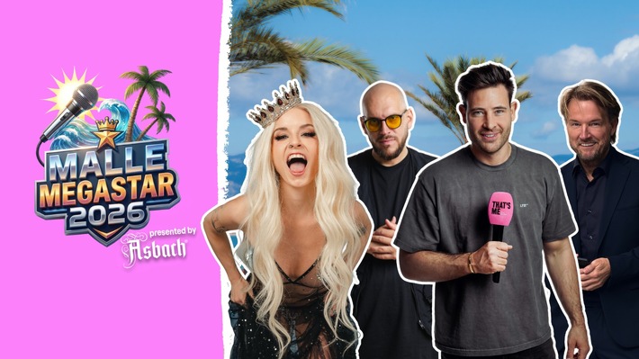 Partyschlager-Stars Marc Eggers, Mia Julia, Rumbombe und Musikmanager Markus Krampe casten den „Malle Megastar 2026“