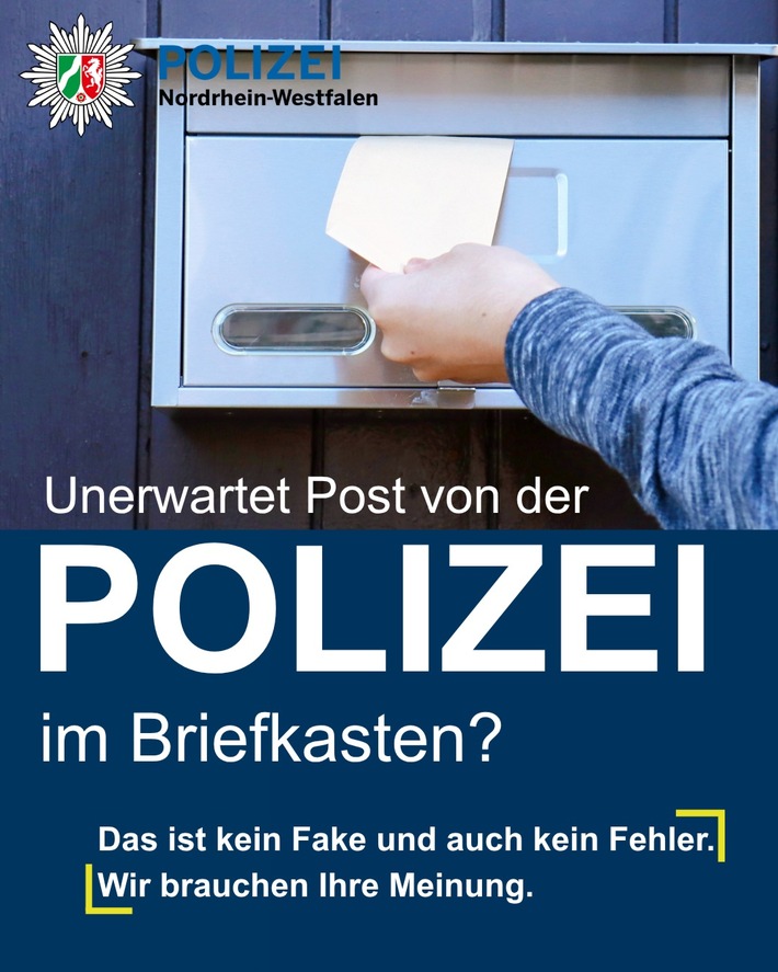 Hagen: Innenminister Herbert Reul, Oberbürgermeister Dennis Rehbein und Polizeipräsidentin Ursula Tomahogh rufen zur Teilnahme auf: 20.000 Menschen in NRW erhalten Post zur Sicherheitsbefragung