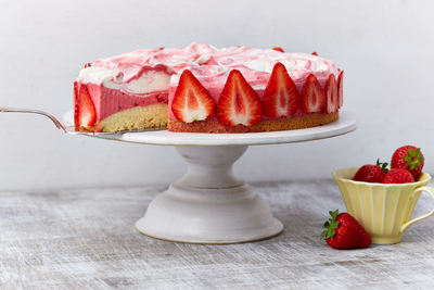 Erdbeer-Sekt-Torte