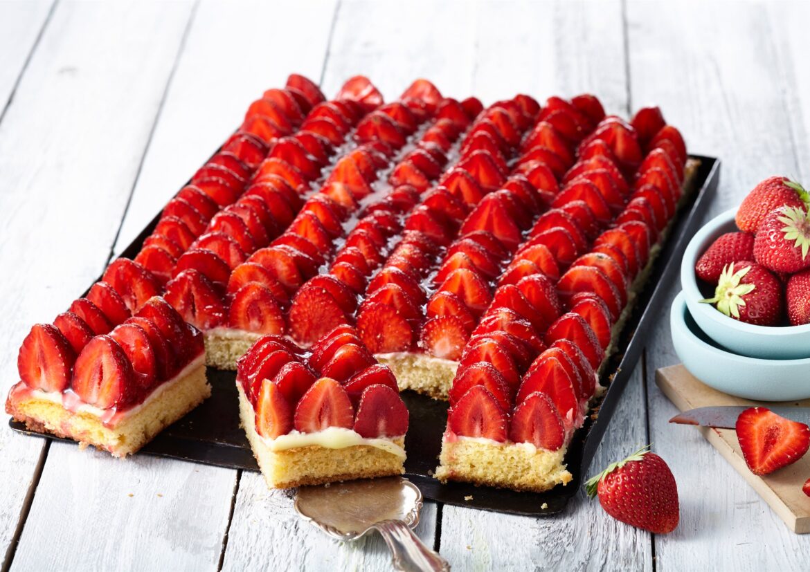 Erdbeerkuchen vom Blech
