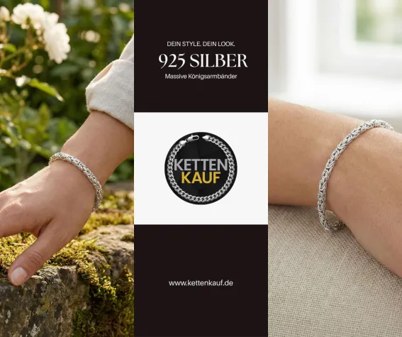 Königsarmbänder aus 925 Silber – vergoldet, rhodiniert & klassisch | KettenKauf
