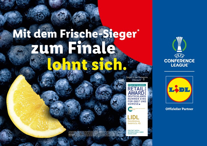 UEFA Conference League Finale: Lidl bringt den Frische-Kick nach Leipzig Drei Tage volles Programm und Fan-Highlights im „Frische Stadion“
