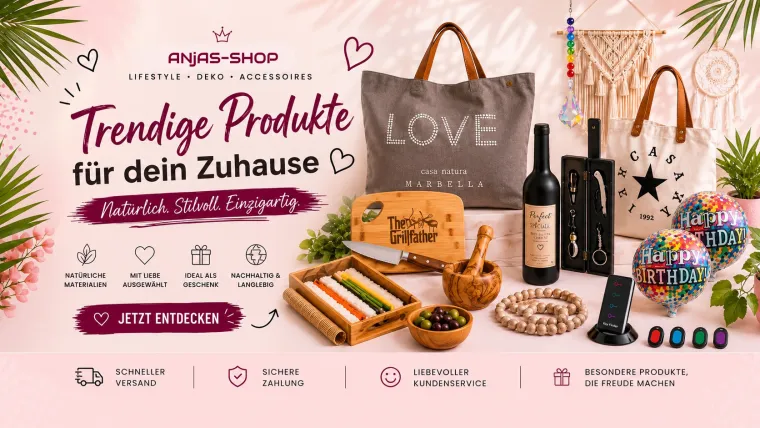 Schweizer Online-Shop ANjAS-SHOP bringt Magie, Stil und Wohnfreude nach Hause