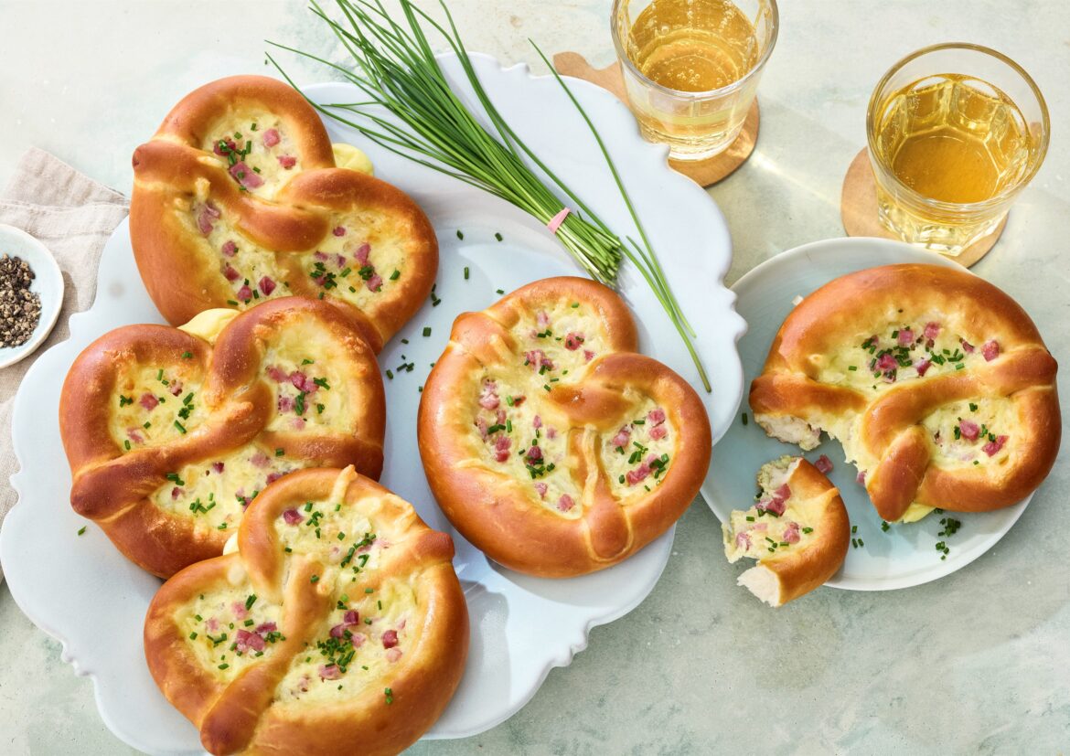 Flammkuchenbrezeln