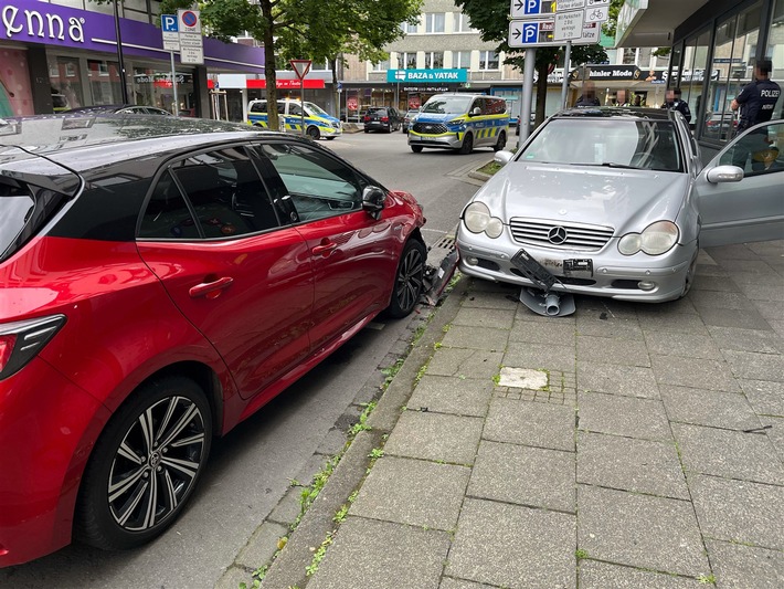 Hagen-Mitte: Verfolgungsfahrt endet in Verkehrsunfall