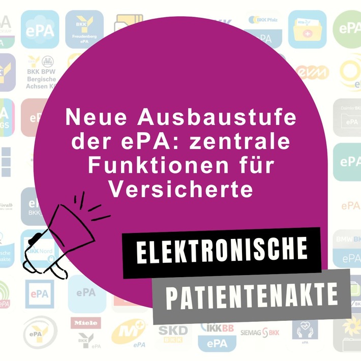 Neue Ausbaustufe der ePA: zentrale Funktionen für Versicherte
