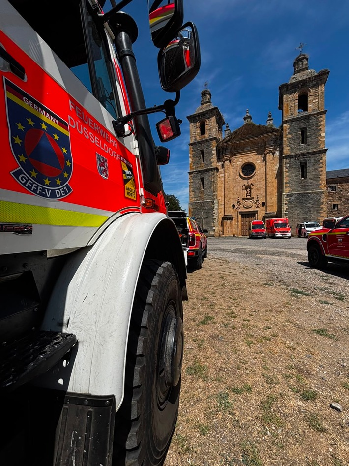 FOLGEMELDUNG 1: Feuerwehr Düsseldorf unterstützt als Teil der EU-Waldbrandeinheit in Spanien bei der Waldbrandbekämpfung