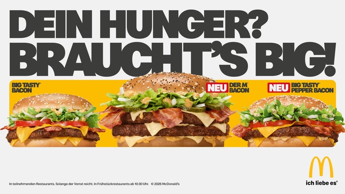 McDonald’s Deutschland legt nach: Neue Burger für den großen Hunger