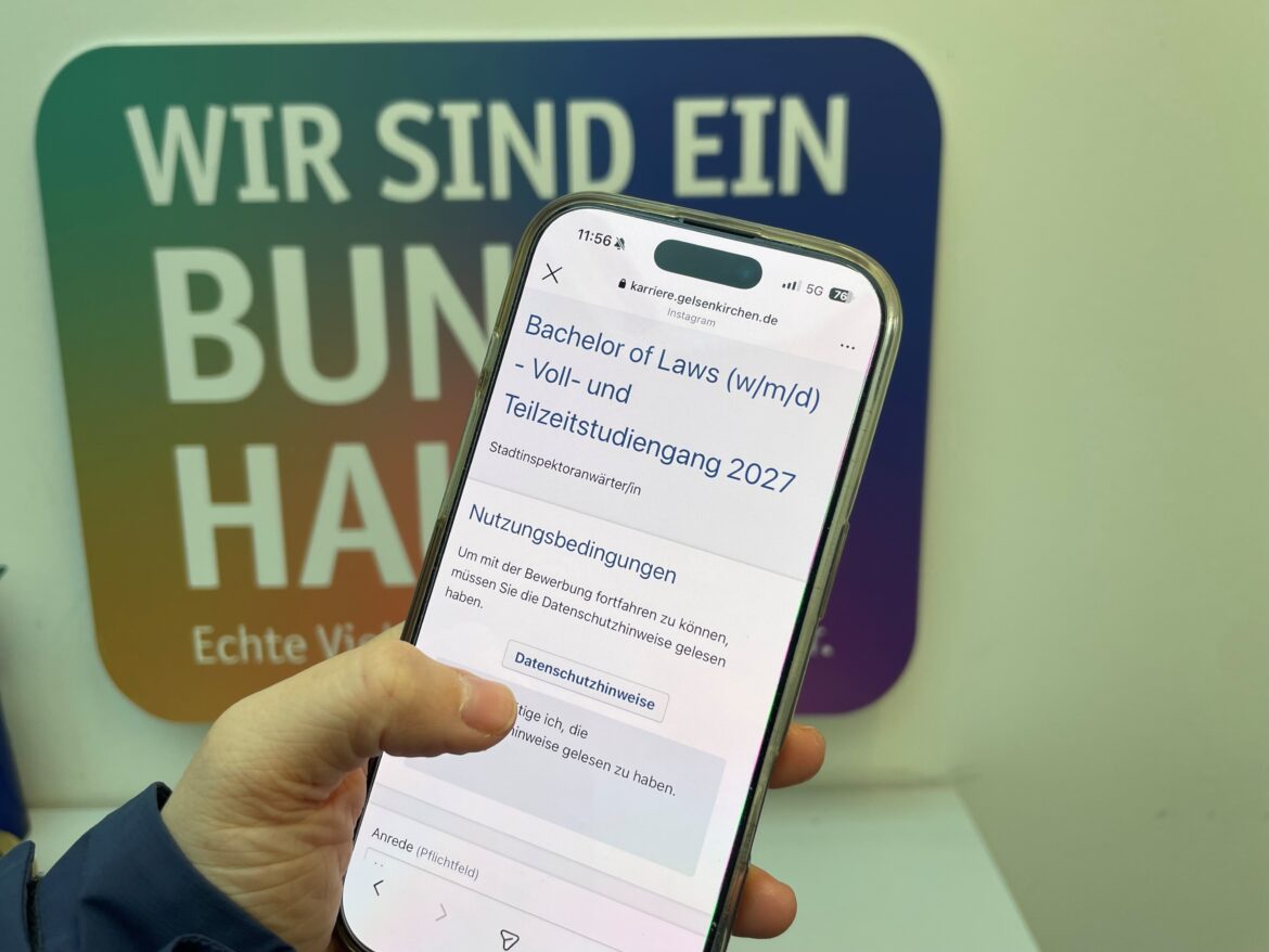 Gelsenkirchen: Ausbildung oder duales Studium bei der Stadt: Jetzt in nur einer Minute bewerben
