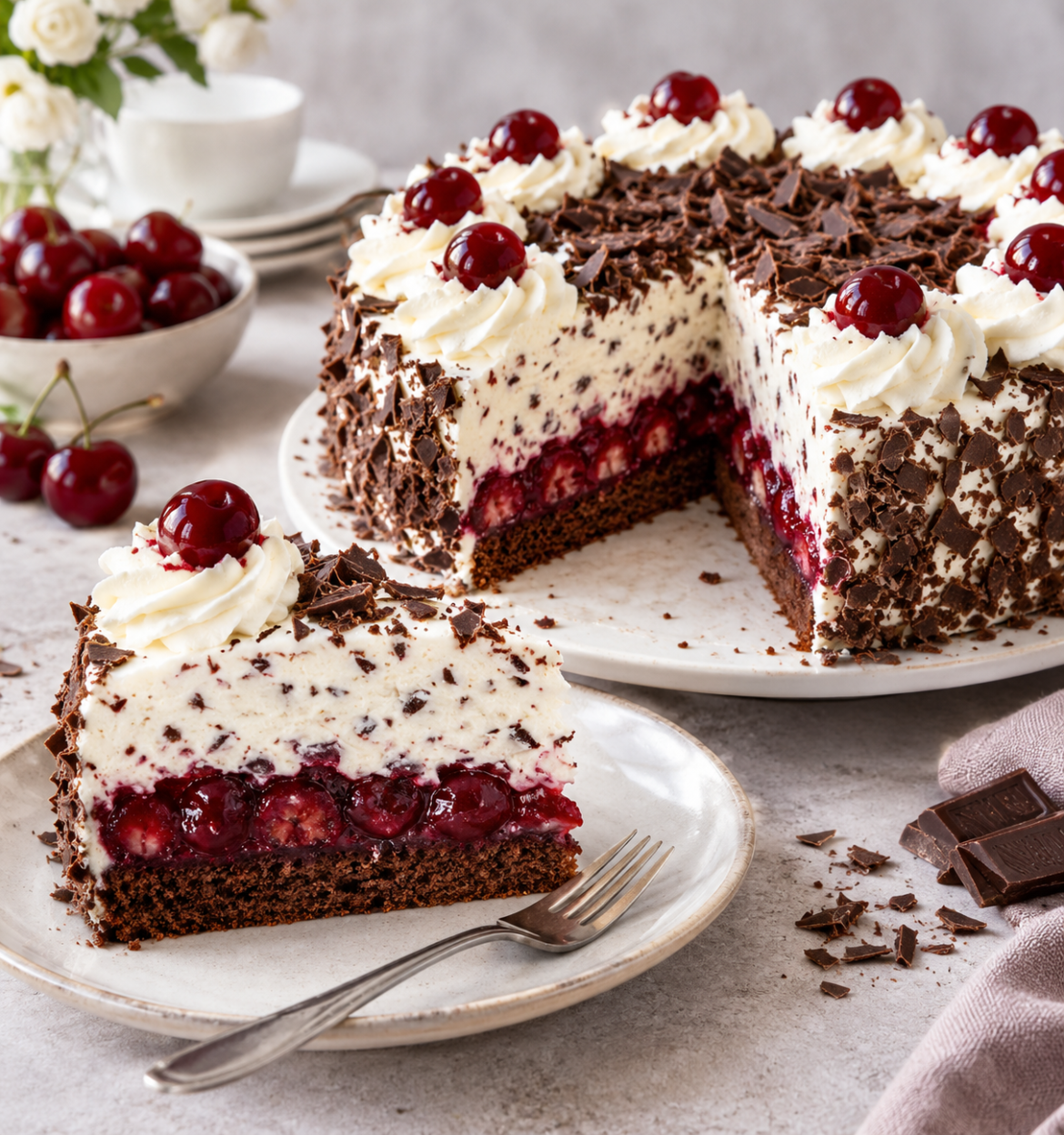 Stracciatella-Kirsch-Torte
