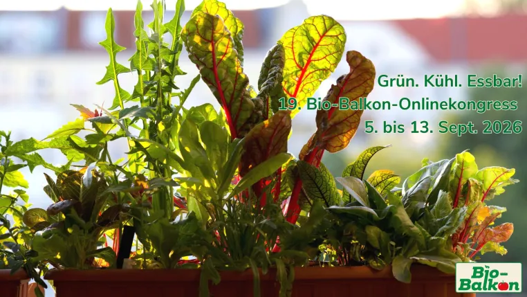 Jeder Balkon kann ein Stück Stadtnatur sein und die Stadt kühlen. 19. Online Bio-Balkon-Kongress