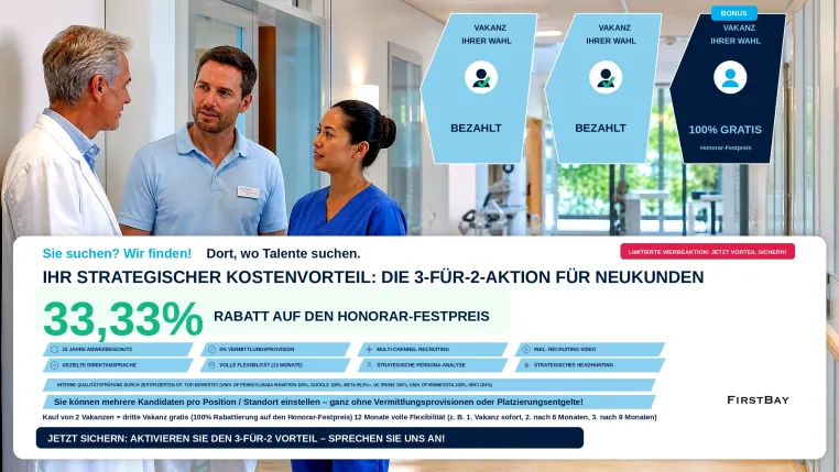 Antwort auf den Ärztemangel: FirstBay startet bundesweite Headhunting-Initiative für Praxen und Kliniken