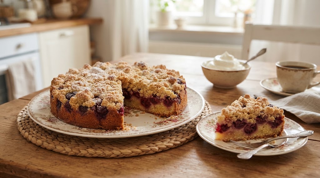 Kirschkuchen mit Streuseln