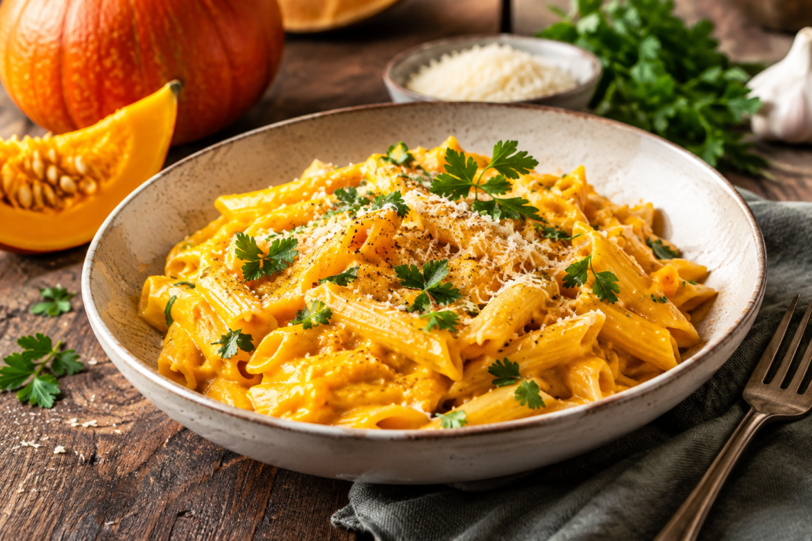 Cremige Kürbis-Pasta