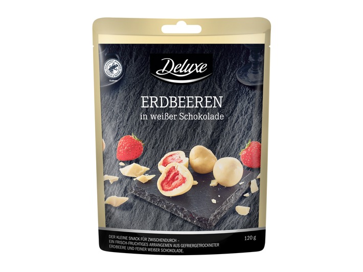 Warenrückruf: Der bulgarische Lieferant Victoria Nuts Ltd. informiert über einen Warenrückruf des Produktes „Deluxe Erdbeeren in weißer Schokolade, 120g“.