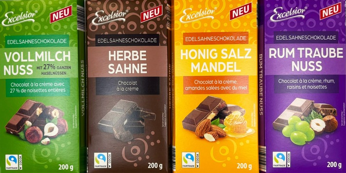 Vierte Preissenkung in nur vier Wochen: Ab sofort gibt es Schokolade bei NORMA dauerhaft günstiger Deutlich sparen bei EXCELSIOR Schokoriegeln und -tafeln