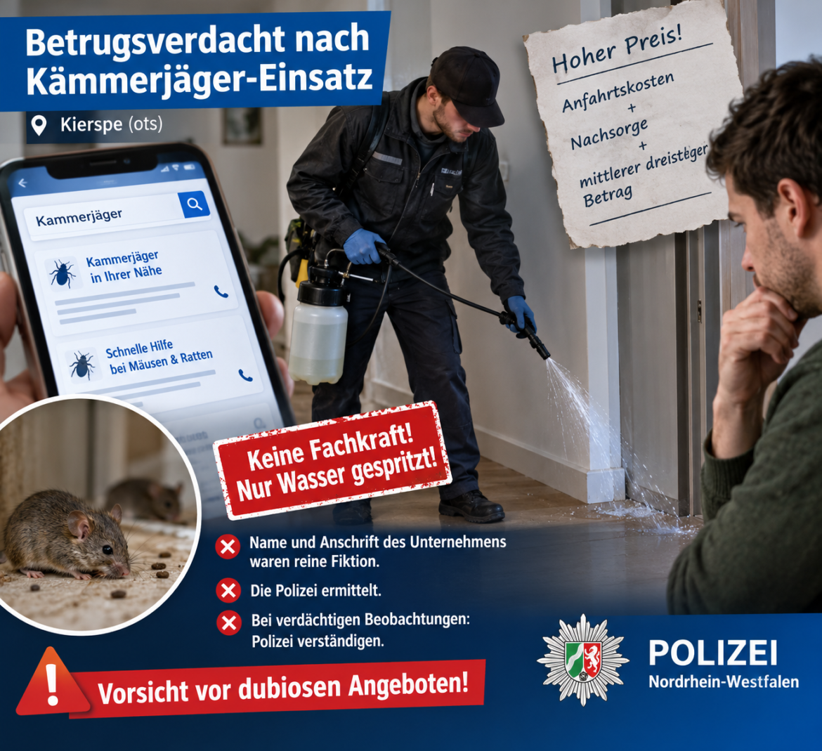 Kierspe: Betrugsverdacht nach Kämmerjäger-Einsatz