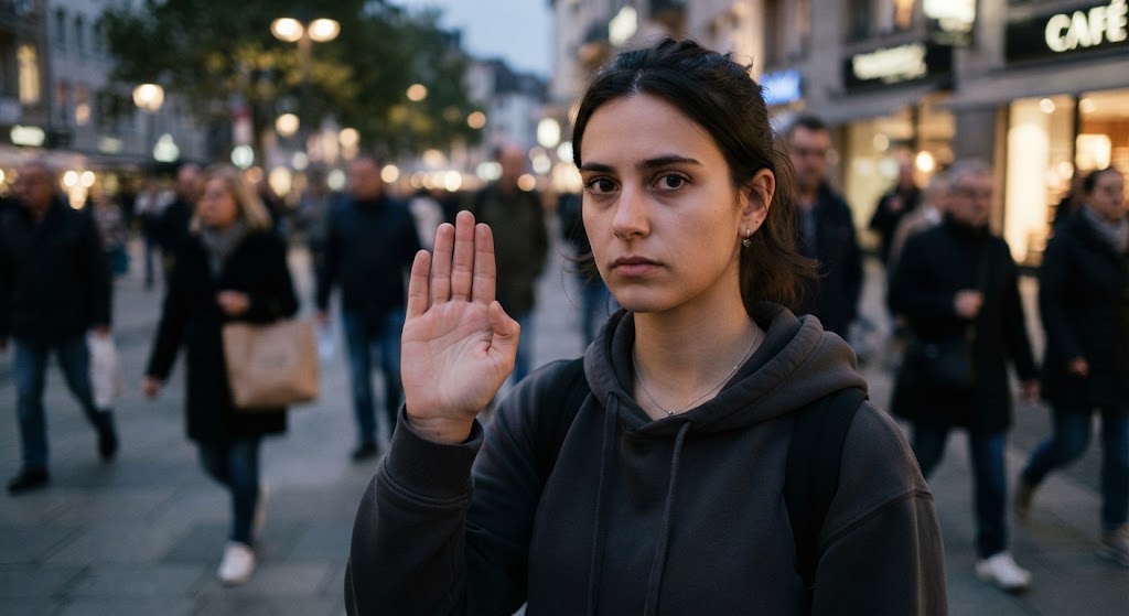 Hagen-Hoheleye: „Signal für help“ in Polizeiwache gezeigt – Beamte erkennen das stille Handzeichen