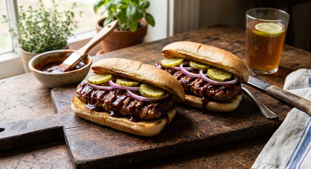 Rauchiges BBQ-Schweine-Sandwich – hausgemacht