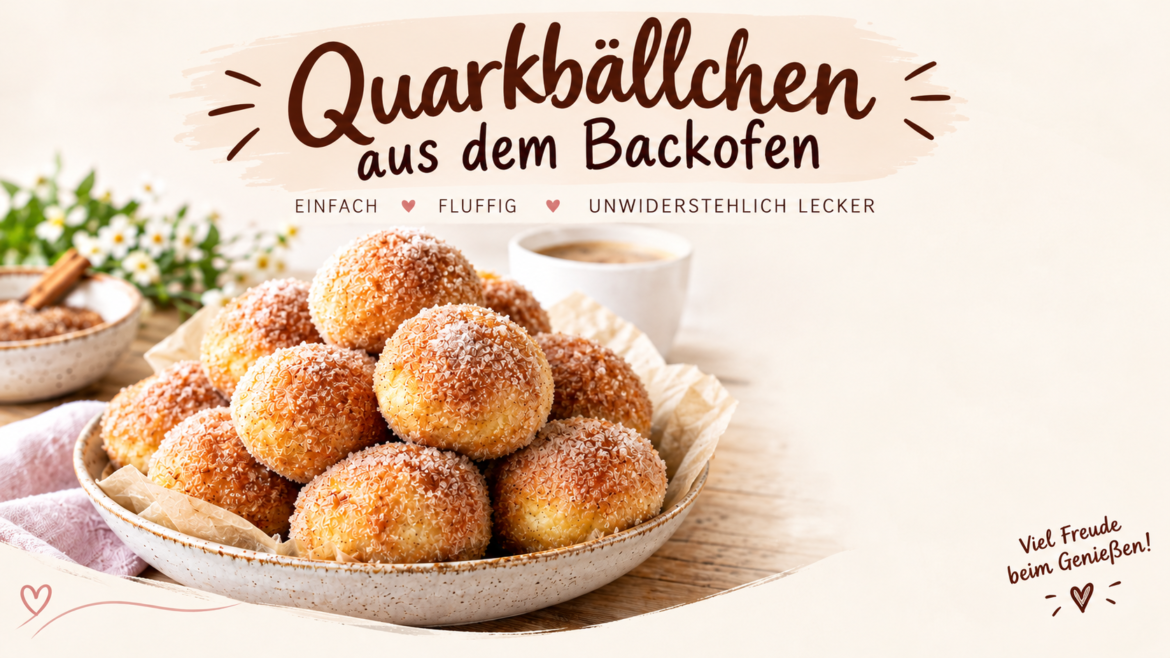 Quarkbällchen aus dem Backofen – einfach, fluffig und unwiderstehlich lecker