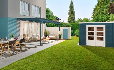 Im Garten: Farbe trifft Schutz