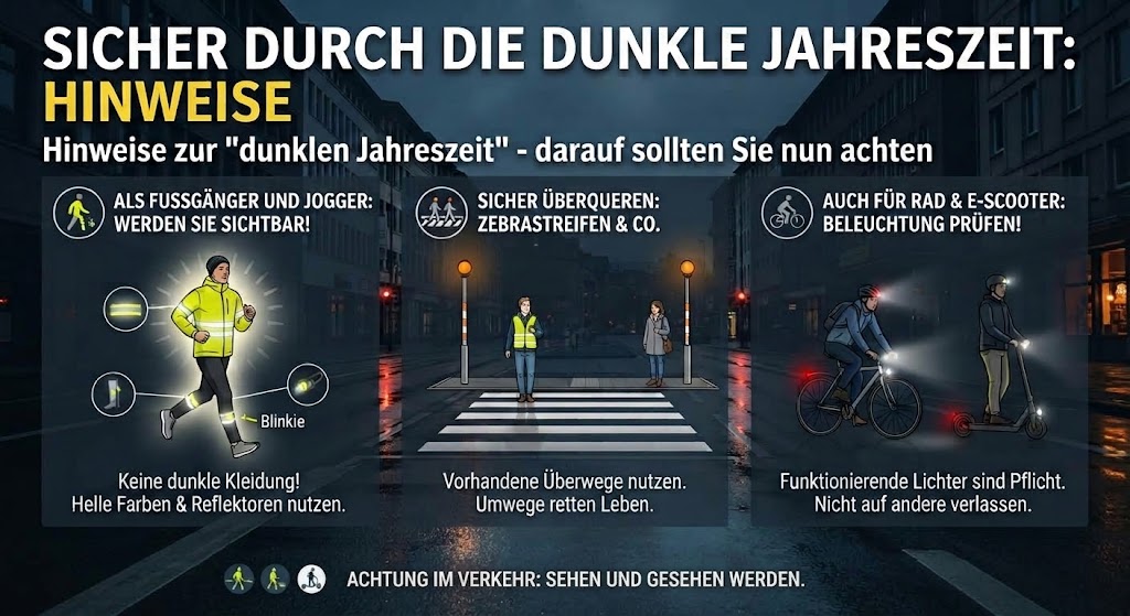 Hagen: Hinweise zur „dunklen Jahreszeit“ – darauf sollten Sie nun achten