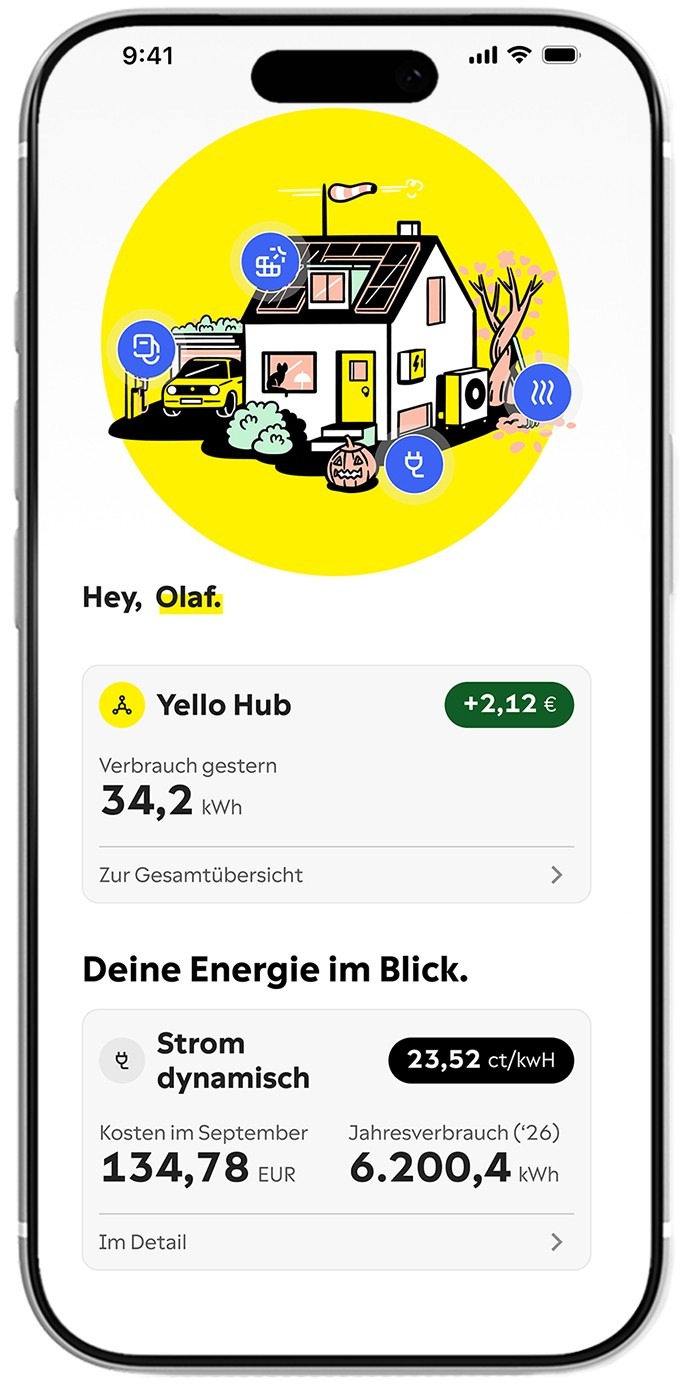 Mit dem Yello Hub die Energie zuhause smart steuern